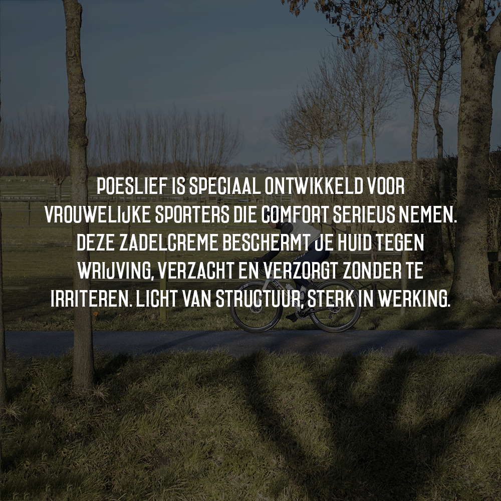 Beschermt de huid tegen wrijving van het zadel.